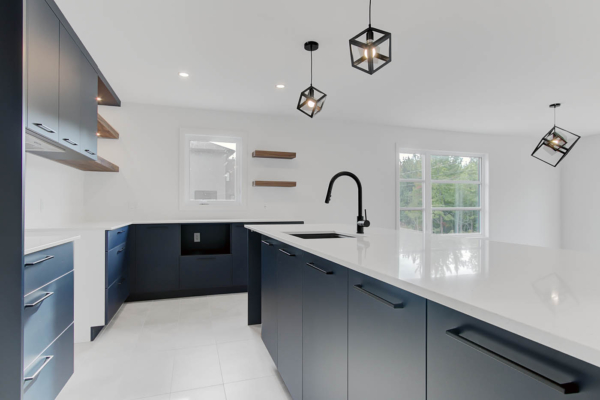 Cuisine - Armoires bleus