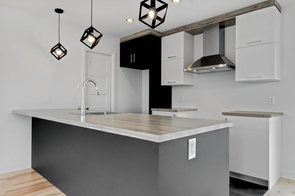 Cuisine - Comptoir gris